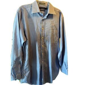 Daniel Cremieux Men’s 16 35 blue long sleeve button down cotton richard shirt